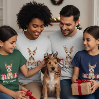 Fox Terrier Reindeer T Shirt