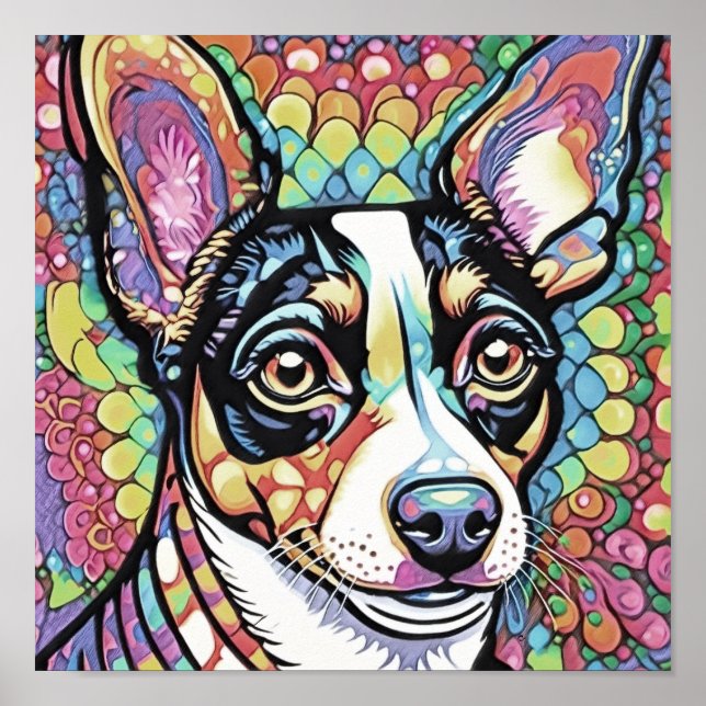 Fox Terrier Square Poster (Framsidan)