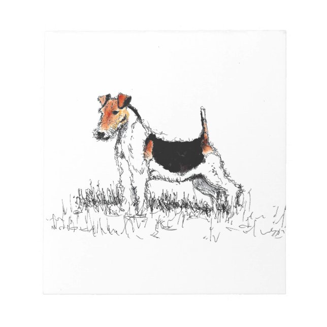 Fox Terrier står stolta Anteckningsblock (Framsida)