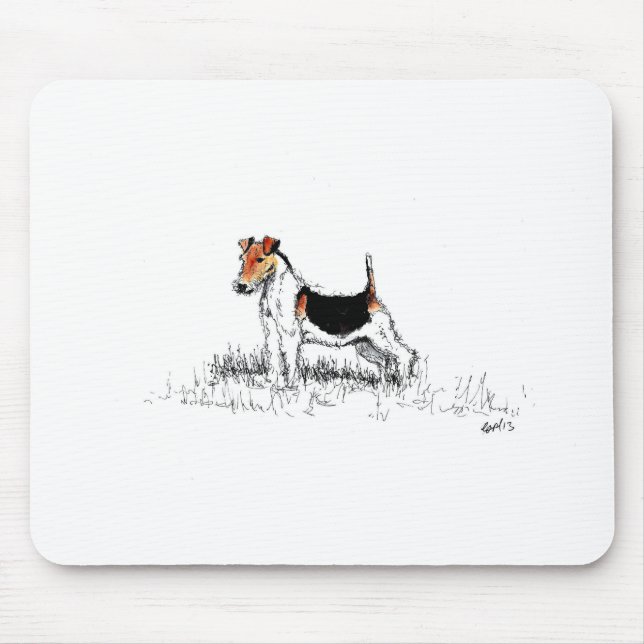 Fox Terrier står stolta Musmatta (Framsidan)