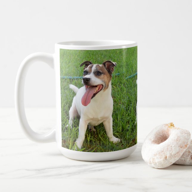 Fox Terrier, Tunga in Cheek Kaffemugg (Med munk)