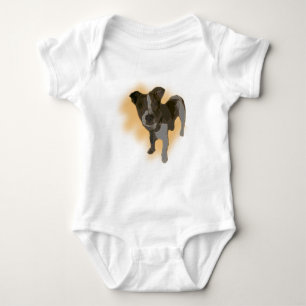 Fox Terrier Watercolor, Baby Bodykostym T Shirt
