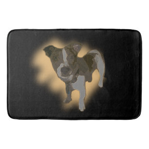Fox Terrier Watercolor, Memory Foam Bathmat Badrumsmatta
