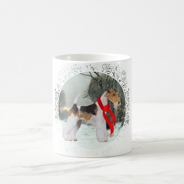 Fox Terrier Winter Kaffemugg (Center)