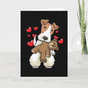 Fox Terrier Wirehaged Hund med Mjukisdjur Kort