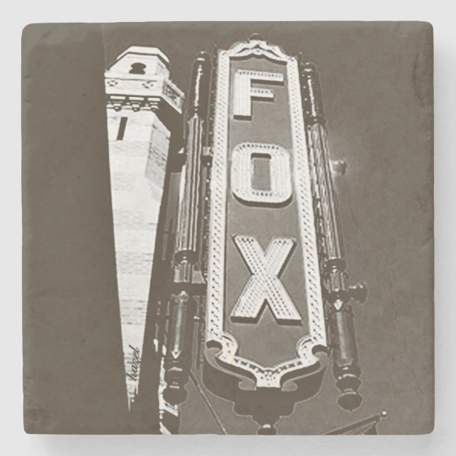 Fox Theater, Atlanta Underlägg, B/W Stenunderlägg (Framsidan)