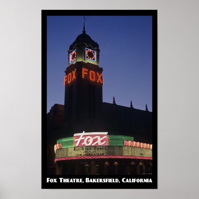 Fox Theater, Bakersfield 11x17 Poster (Framsidan)