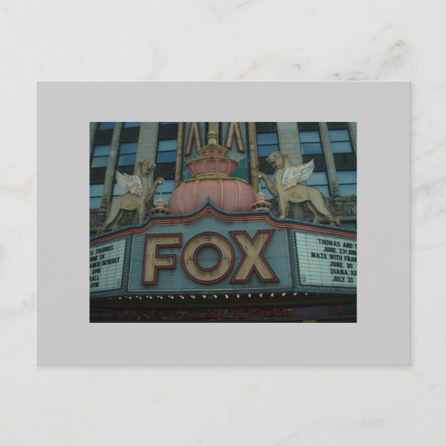 Fox Theater, Detroit, Michigan Vykort (Framsida)