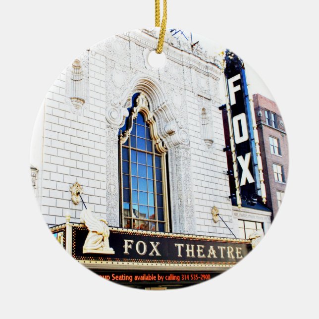 Fox Theater, St Louis, julprydnad Julgransprydnad Keramik (Framsidan)