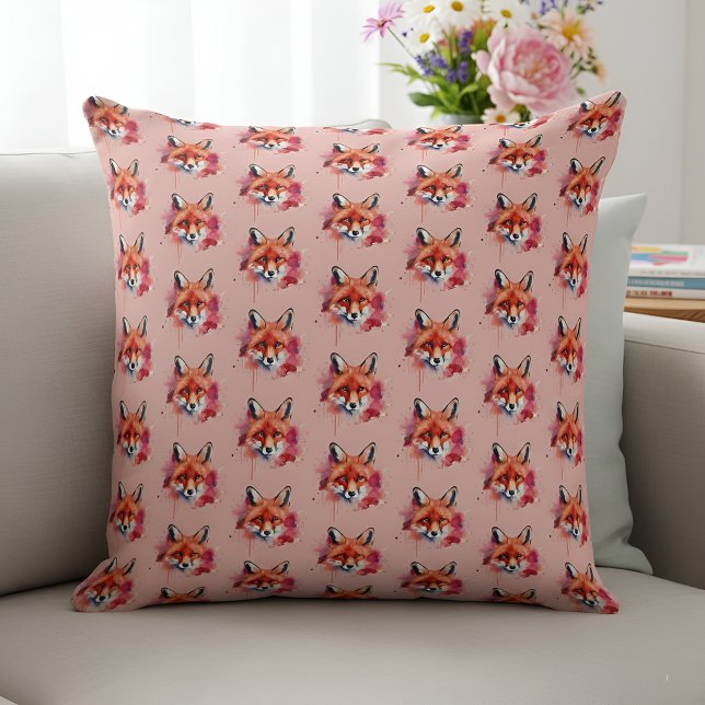 Fox Throw Pillow Kudde (Skapare uppladdad)