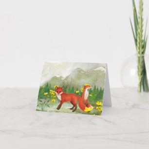 Fox Tillfällen Notecard Kort