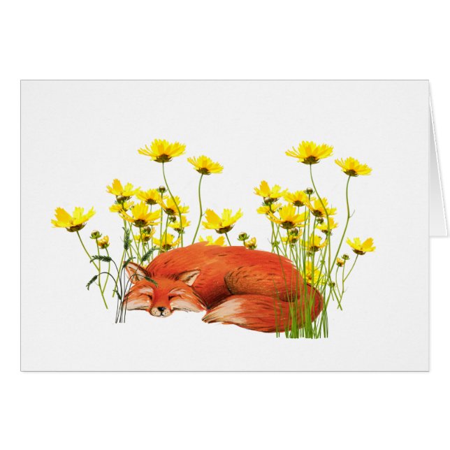 Fox Tillfällen Notecard OBS Kort (Framsidan Horizontal)