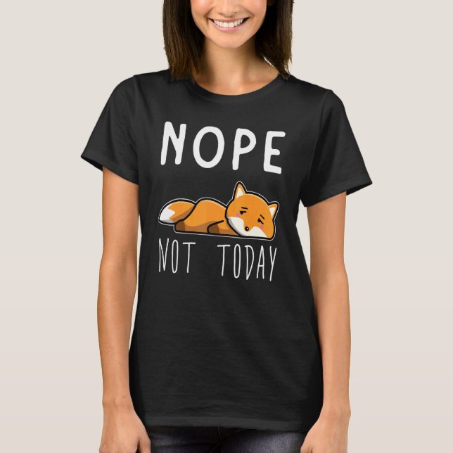 Fox Tired Lazy Fox T Shirt (Framsida)