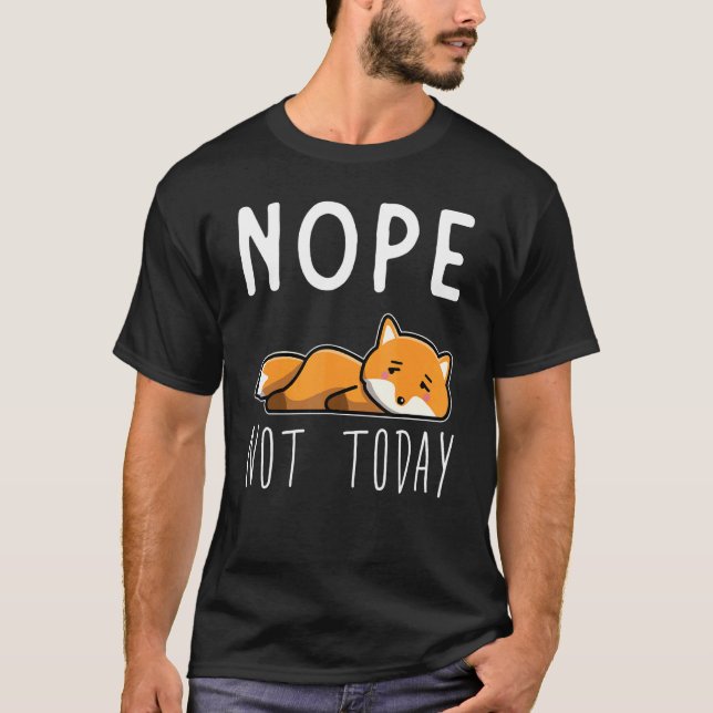 Fox Tired Lazy Fox T Shirt (Framsida)