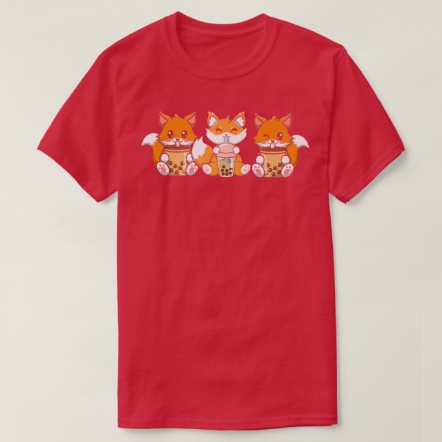 Fox Trekant japansk grum tea T Shirt (Design framsida)