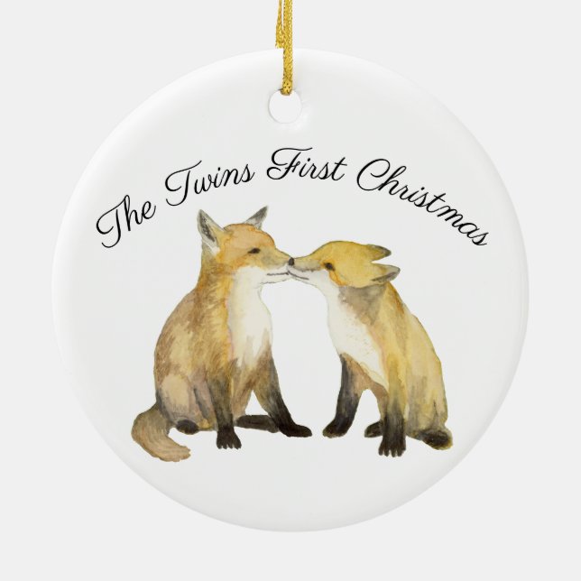 Fox-Twillingar Julgransprydnad Keramik (Baksidan)