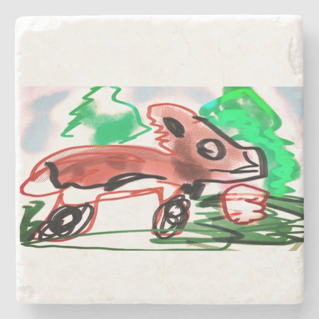 Fox under våren stenunderlägg (Framsidan)