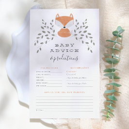 Fox Unge Rustic Woodland Baby Råd och förutsägelse