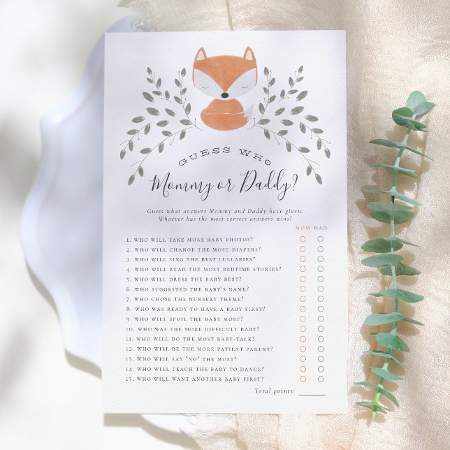 Fox Unge Rustic Woodland gissar vem babyskor spela (Skapare uppladdad)