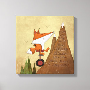 Fox Unicyclist-more than a Conqueror Canvastryck