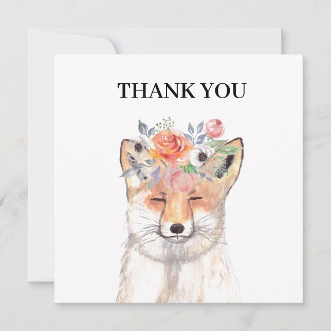 Fox vattencolor Orange Brown Wildlife Art Animal (Framsida)