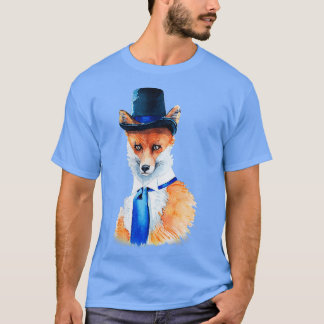 Fox vattenfärg t shirt