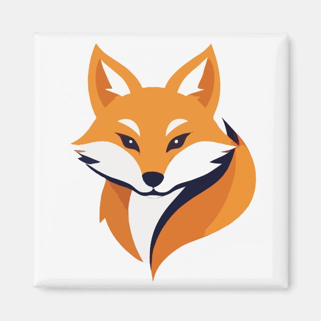 Fox Vector Art Animal Modern Urban City Graphic Magnet (Framsidan)