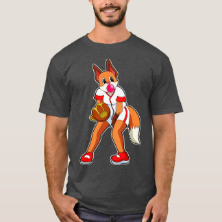 Fox vid Baseball med baskiska handskar T Shirt