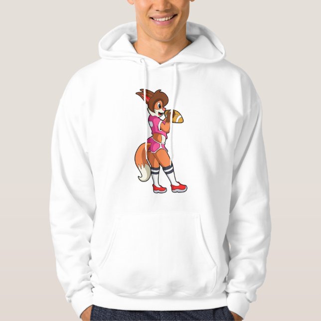 Fox vid fotbollsportar hoodie (Framsida)