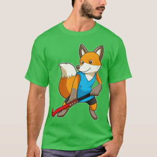 Fox vid Hockey med Hockey fladdermus T Shirt