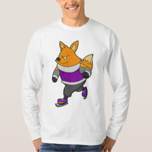 Fox vid isbeläggning med isskiffer och glasögon t shirt