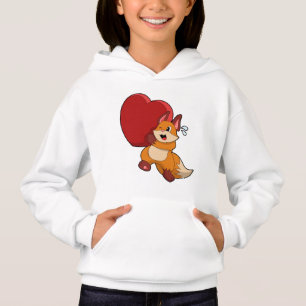 Fox vid Kärlek med hjärta T Shirt