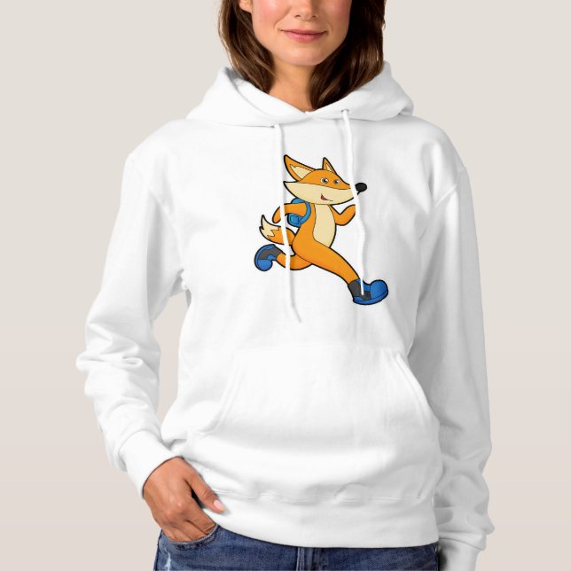 Fox vid körning med ryggsäck t shirt (Framsida)