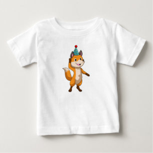 Fox vid Party med Party hat T Shirt