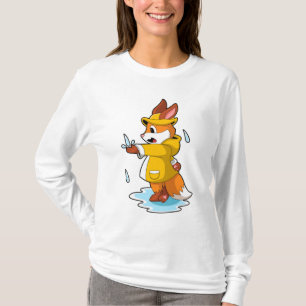 Fox vid regn med regn och regn t shirt