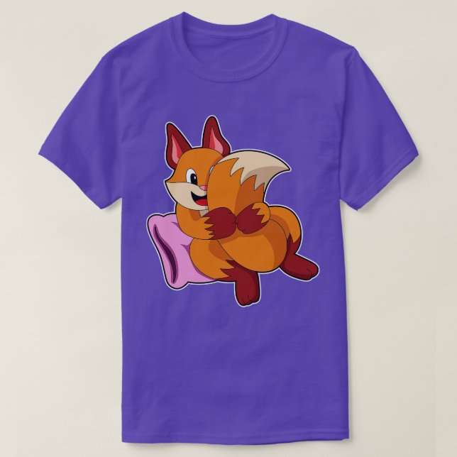 Fox vid sömnad med fyllning t shirt (Design framsida)