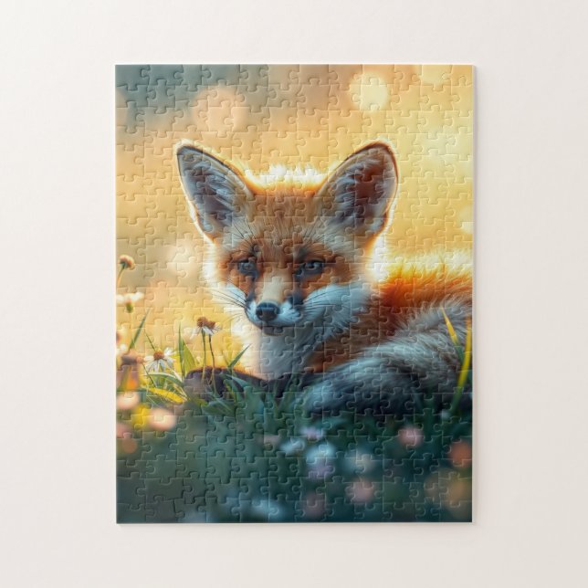 Fox vid Sunset Pussel (Vertikal)