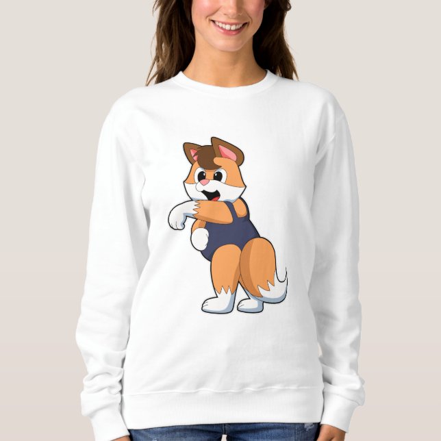 Fox vid Swimming med Swimfit T Shirt (Framsida)
