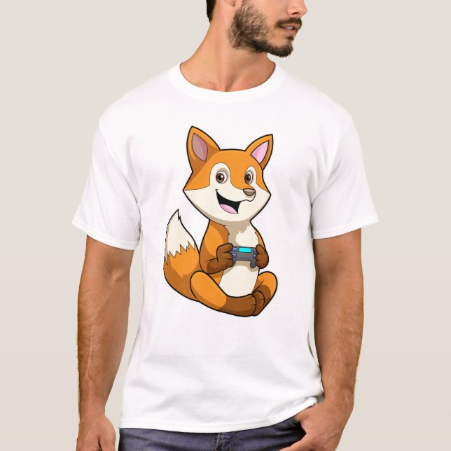 Fox vid uppspelning med styrenhet t shirt (Framsida)