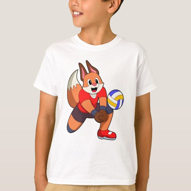 Fox vid Volleyball Sports T Shirt (Framsida)