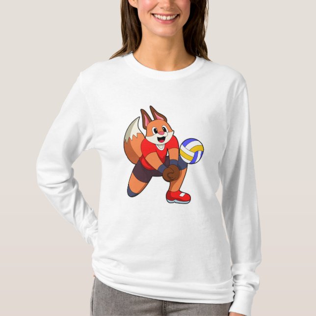 Fox vid Volleyball Sports T Shirt (Framsida)