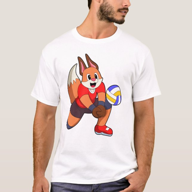 Fox vid Volleyball Sports T Shirt (Framsida)