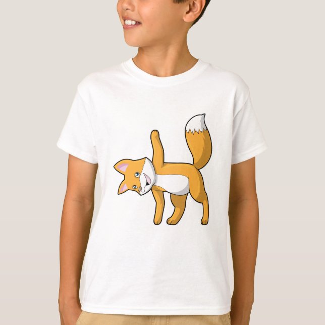 Fox vid Yoga Stretching T Shirt (Framsida)