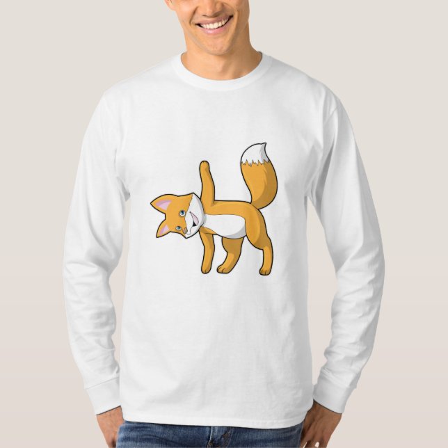 Fox vid Yoga Stretching T Shirt (Framsida)