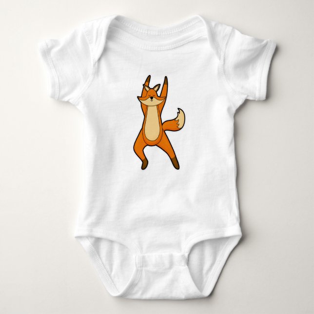 Fox vid Yoga Stretching-träning T Shirt (Framsida)