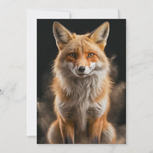 Fox Vild Dramatisk Elegant Porträtt på Mist Meddelande