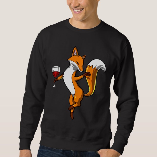 Fox Vin Party Lång Ärmad Tröja (Framsida)