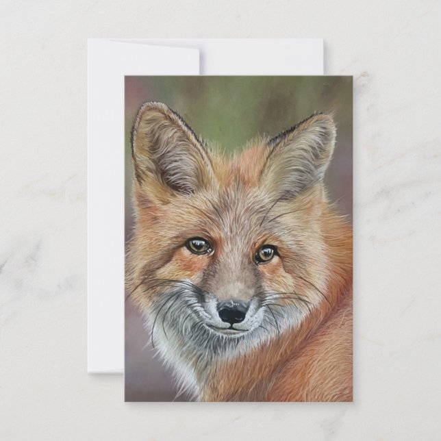 Fox vykort - stil-anteckningskort (Framsida)