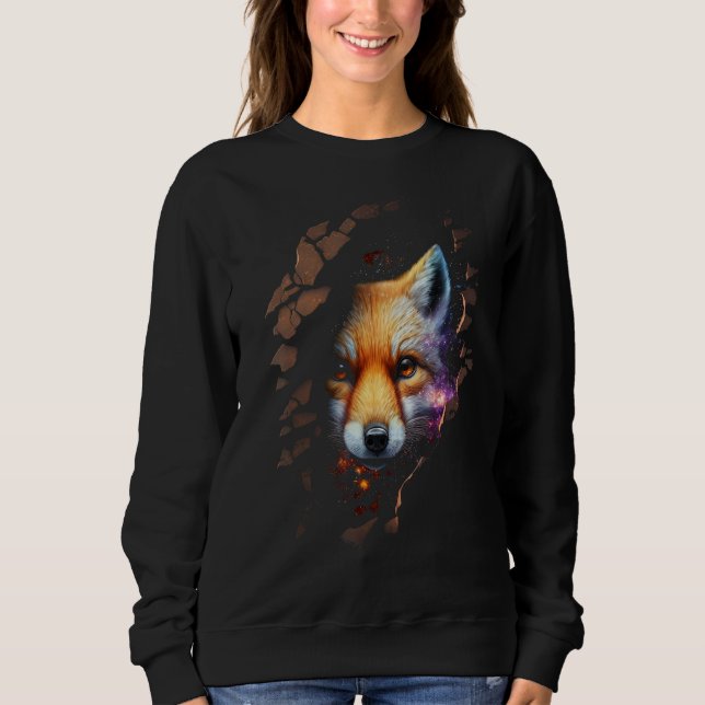Fox Wall Animal Print Art Animal Lover Fox T Shirt (Framsida)