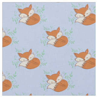 Fox Watercolor Baby Room Decor Woodland Animal Tyg
